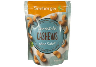 Kepinti anakardžių riešutai SEEBERGER, 150 g - 2