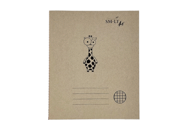 Siūtas sąsiuvinis "SMLT Art." 205x165 mm, 32 lapai (70gsm) langeliais - 2