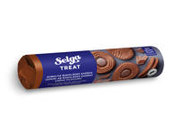 Sausainiai SELGA TREAT su šokolado skonio įdaru, 205 g