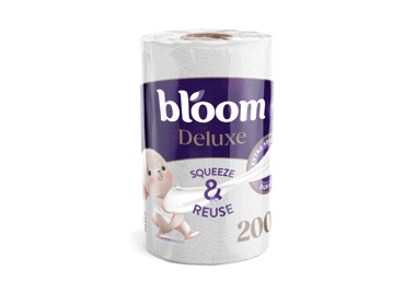 Popieriniai rankšluosčiai BLOOM DELUXE S&R, 3 sluoksnių, 1 vnt.