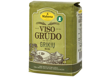 Viso grūdo grikių miltai MALSENA, 1 kg