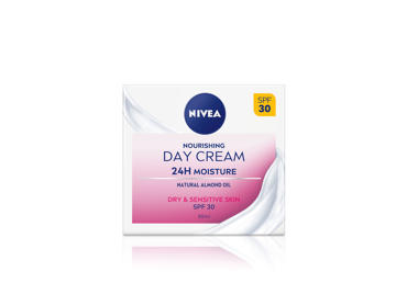 NIVEA MAITINAMASIS DIENINIS KREMAS SU SPF30 SAUSAI IR JAUTRIAI ODAI 50 ml