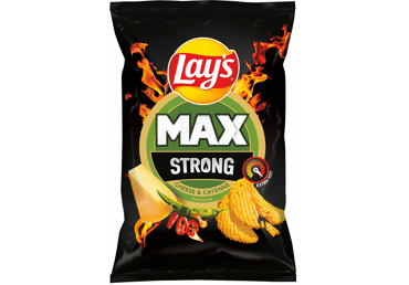Bulvių traškučiai LAY'S MAXX STRONG,sūrio ir aitr. papr. sk., 120 g
