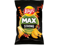 Bulvių traškučiai LAY'S MAXX STRONG,sūrio ir aitr. papr. sk., 120 g