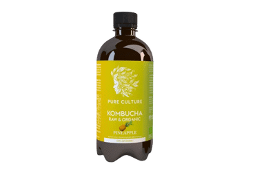 Ekologiškas ananasų sk. baltosios arbatos gėrimas KOMBUCHA, 400 ml