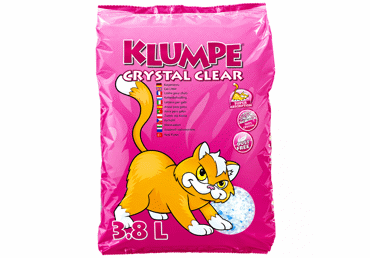 Silikagelio kačių kraikas KLUMPE CRYSTAL CLEAR, 3.8 l