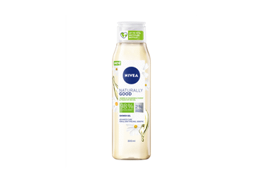Dušo gelis NIVEA NATURALLY GOOD su jazminų,ramunėlių aromatu, 300 ml