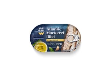 Skumbrių filė aliejuje WELL DONE, 170 g - 1