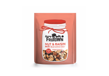 Razinų ir riešutų mišinys SUNNY FRUTOWN, 200 g