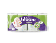 Tualetinis popierius BLOOM COMFORT CHAMOMILE, 3 sluoksnių, 8 vnt.