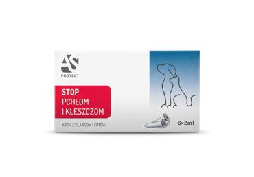 Šunų ir kačių lašai nuo blusų ir erkių AS, 6 vnt. x 2 ml, 12 ml