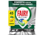 Automatinių indaplovių kapsulės FAIRY Platinum Lemon, 45vnt