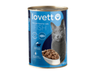 Konservuotas kačių ėdalas LOVETT su žuvimi, 415 g