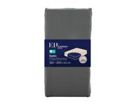 Satininė paklodė su guma, 160x200+30cm,t.pilka