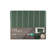 Satininės patalynės komplektas 140x200/50x70cm,žalia, dryžuota