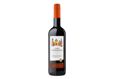 Raudonasis pusiau sausas vynas CASA VENERDI, 750 ml