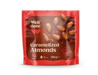 Karamelizuoti migdolai WELL DONE, 150 g
