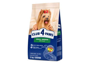 Club 4 Paws Premium visavertis sausas pašaras mažų veislių suaugusiems šunims su antiena, 2 kg