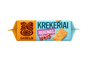 Krekeriai GAIDELIS, rūkyto bekono skonio, 72 g