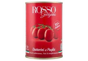 Konservuoti Datterini pomidorai savo sultyse ROSSO GARGANO, 400 g