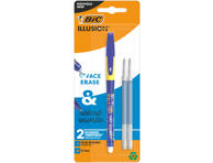 Nutrinamas gelinis rašiklis BIC ILLUSION, mėlynos sp. + 2 papildai