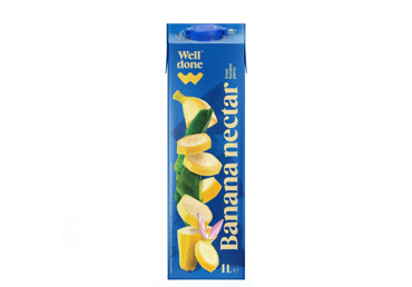 Bananų nektaras WELL DONE, TETRA PAK, 1 l