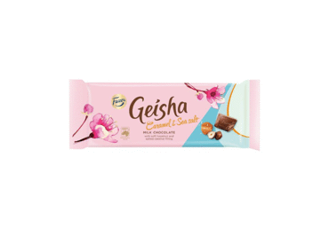 Šokoladas GEISHA su irisų įdaru ir druska, 100 g