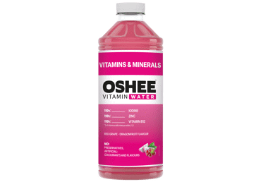 Negazuotas vitaminizuotas vynuogių ir pitajos skonio gėrimas OSHEE, 1,1 l