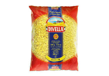 Smulkūs makaronai DIVELLA STELLINE Nr. 74, 500 g