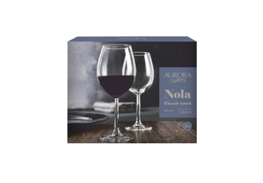 Vyno taurės AURORA NOLA, 430 ml, 6 vnt., 6 vnt. - 2