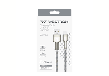Laidas USB-A to Lightning  WESTROM, 1 m