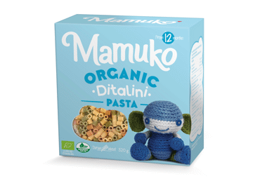 Ekologiški makaronai MAMUKO ORGANIC DITALINI nuo 12 mėn., 320 g