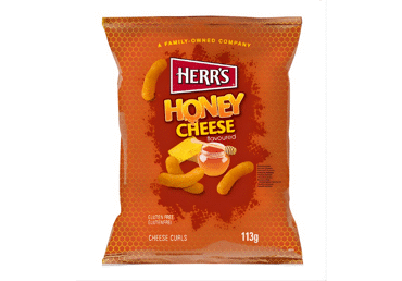 Traškučiai HERR'S, medaus ir sūrio skonio, 113 g
