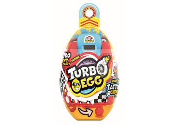Kramtomieji saldainiai JOHNY BEE TURBO EGG su žaislu, 10 g - 1