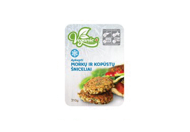 Šaldyti veganiški morkų ir kopūstų šniceliai VEGANIC, 310 g