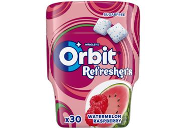 Kramtomoji guma ORBIT, arbūzų ir aviečių skonio, 67 g