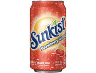 Gazuotas gėrimas SUNKIST, braškių ir apelsinų skonio