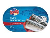 Skumbrių filė WIDE OCEAN pomidorų padaže, 170 g