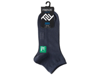 Vyriškos bambukinės trumpos kojinės, FRIENDS, 39–42, pilka, 1 pora