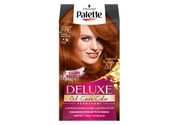 PALETTE DELUXE plaukų dažai 7-77 (562) ryškus spindintis varis 
 - 2