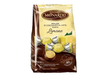 Šokoladiniai saldainiai MONARDO, citrinų skonio, 100 g