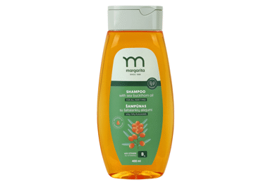 MARGARITA Šampūnas su šaltalankių aliejumi kasdienei priežiūrai 400ml