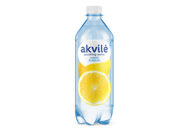Lengvai gazuotas stalo vanduo su citrinų aromatu AKVILĖ, 600 ml