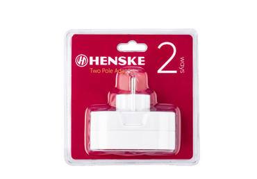 Dviejų polių lizdų adapteris HENSKE HT-GZB01/02, 2 kištukų, 1 vnt.