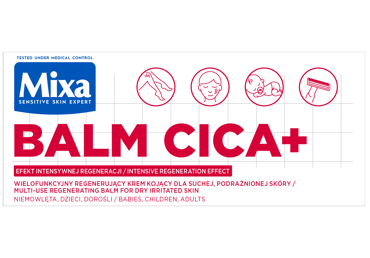 Universalus kūno balzamas MIXA Cica+ sausai jautriai odai, 50 ml