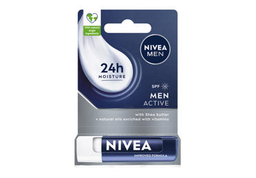 Puoselėjamasis lūpų balzamas vyrams NIVEA Men Active, 4,8 g