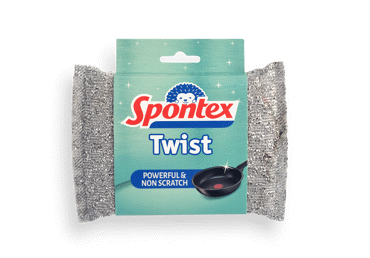 Šveičiamoji švelnių paviršių kempinė SPONTEX TWIST, 1 vnt.