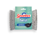 Šveičiamoji švelnių paviršių kempinė SPONTEX TWIST, 1 vnt.