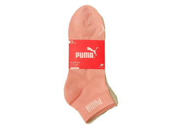 Sportės kojinės, PUMA, 35-38, rausvos sp., 3 por.