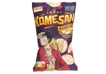 Ryžių traškučiai KOMESAN LUFFY, barbekiu skonio, 60 g